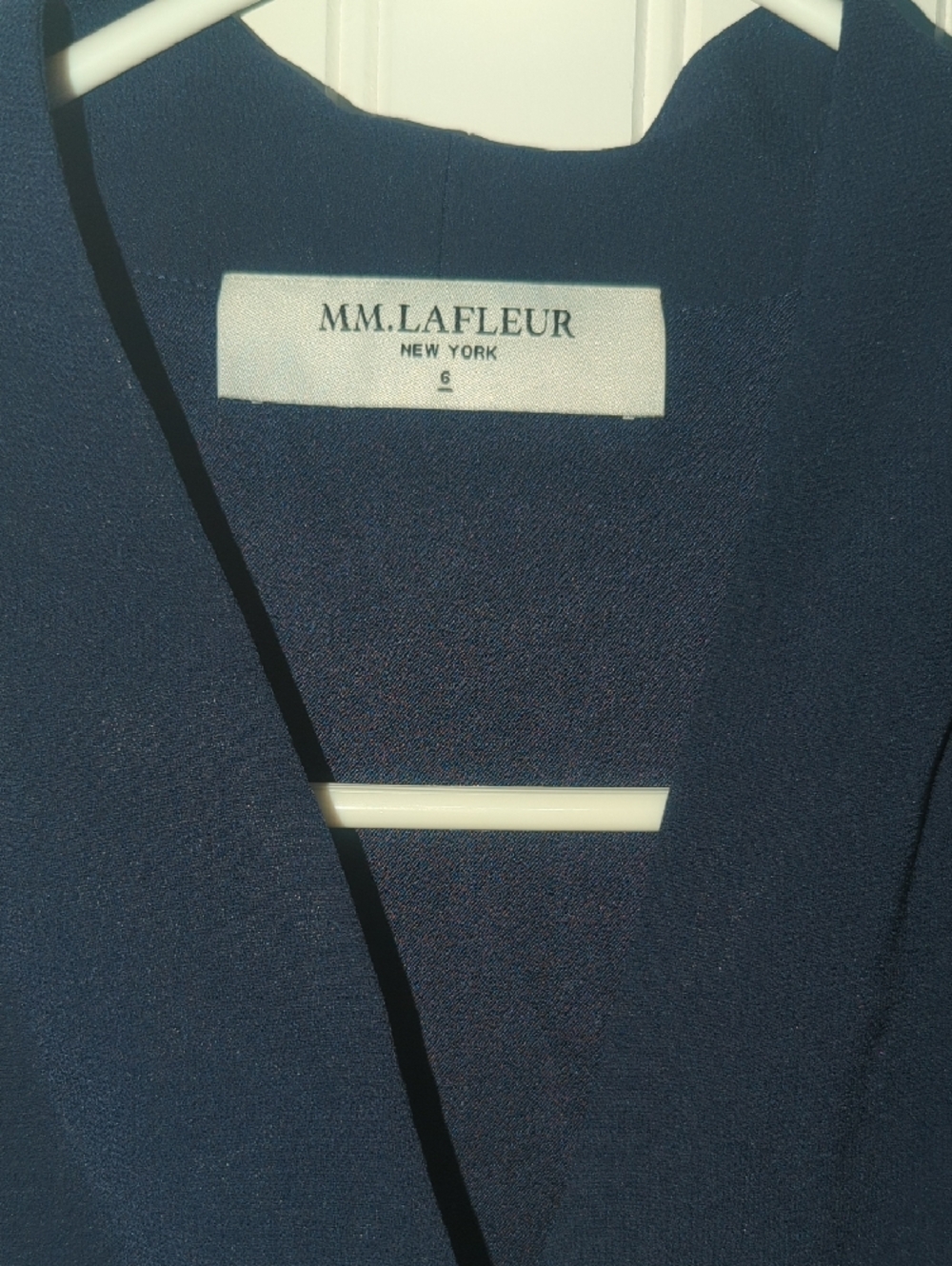 MM.LaFleur Navy Blue Short-Sleeve Wrap Dress - Picture 2 of 5